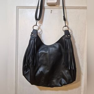 Killstar Black Hobo Bag with Fringe